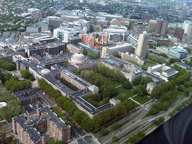 [Aerial view of the Massachusetts Institute of Technology's main campus]